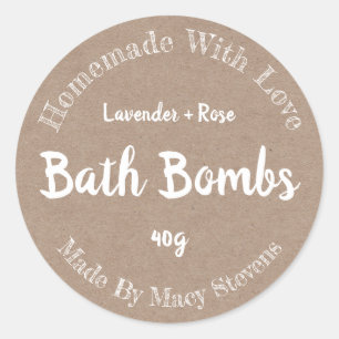 Angepasstes Bath-Bombensiegel Runder Aufkleber