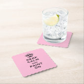 Angepasstes Behalten Ruhe (Ihr Wort) Rosa Set von  Untersetzer (Vor Ort)