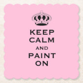 Angepasstes Behalten Ruhe (Ihr Wort) Rosa Set von  Untersetzer (Vorderseite)