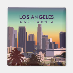 Angepasstes Bild von Downtown L.A. Kalifornien Magnet