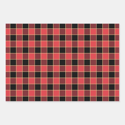 Angepasstes Buffalo-Karo-Muster für benutzerdefini Geschenkpapier Set (Vorderseite 2)