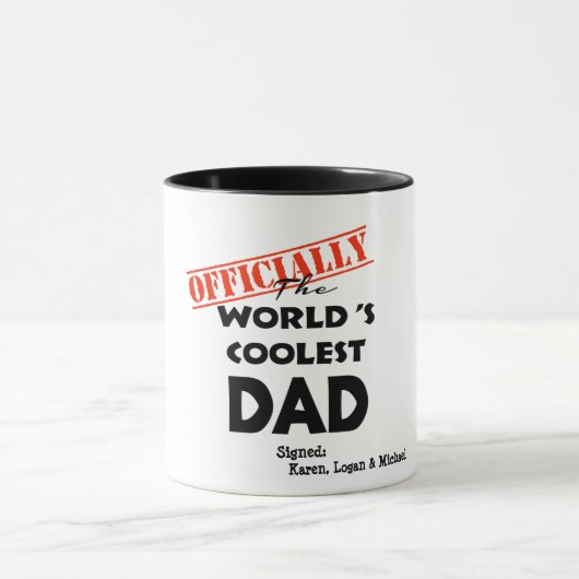 angepasstes cooles Papa-Personalisiertes Geschenk  Tasse (Zentrum)