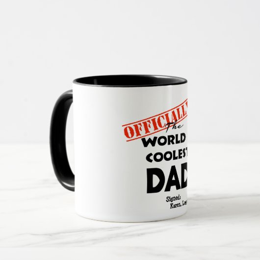 angepasstes cooles Papa-Personalisiertes Geschenk Tasse (Vorderseite Links)