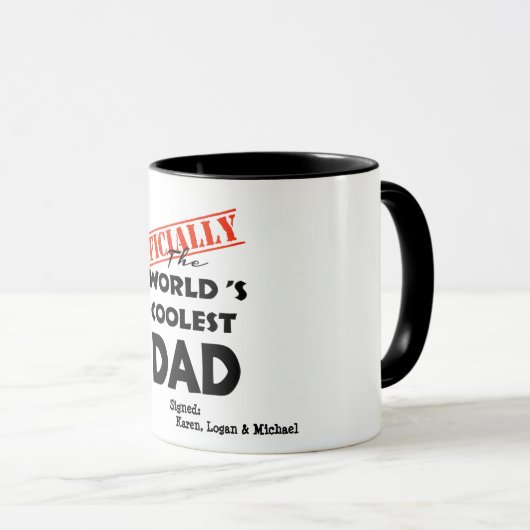 angepasstes cooles Papa-Personalisiertes Geschenk  Tasse (VorderseiteRechts)