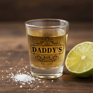 Angepasstes Daddy's Bar Year etabliert Schnapsglas