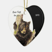 Angepasstes Datum, Bärenhugs für Sie Tierischer Sp Keramikornament (Links)