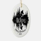 Angepasstes Datum glauben Sasquatch Big Foot Legen Keramikornament (Rechts)