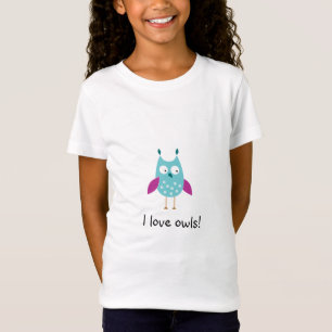 Angepasstes die Eulen-Shirt des Mädchens T-Shirt