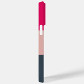 Angepasstes Drei-Farben-Block Rosa Himbeere grau Case-Mate iPhone Hülle (Rückseite / Rechts)