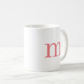 Angepasstes, einfaches Anfangsbuchstabenmonogramm  Kaffeetasse (VorderseiteRechts)