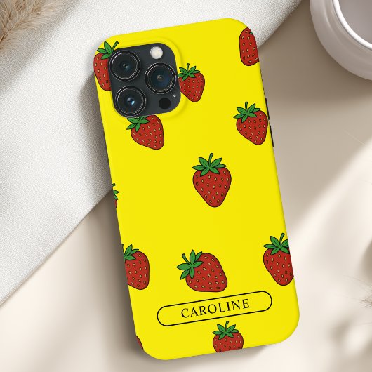 Angepasstes Erdbeergelb Case-Mate iPhone Hülle