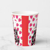Angepasstes Erdbeermuster - Happy Birthday Pappbecher (Rechts)