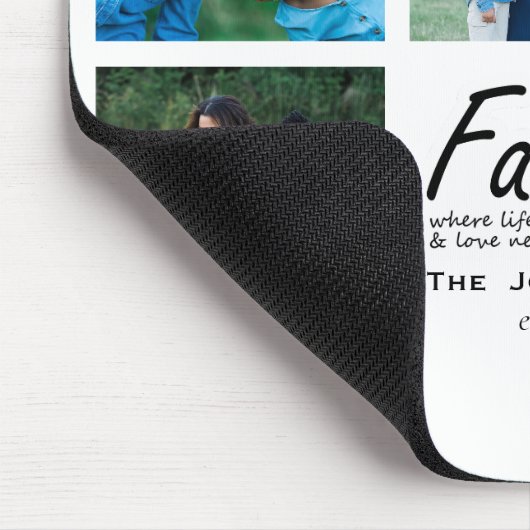 Angepasstes Familienskriptorat für Collage Keepake Mousepad (Ecke)