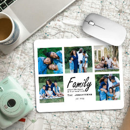 Angepasstes Familienskriptorat für Collage Keepake Mousepad