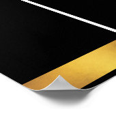 Angepasstes Farbgold Mitarbeiter des Monats-Fotos Poster (Ecke)