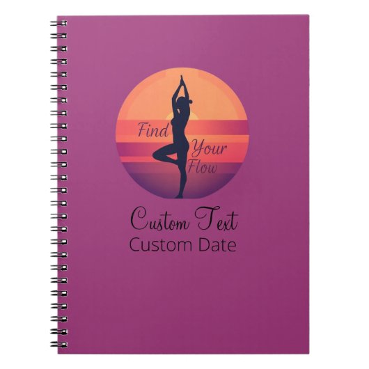 Angepasstes Finden Ihres Flow Sunset Yoga Notizblock (Vorderseite)