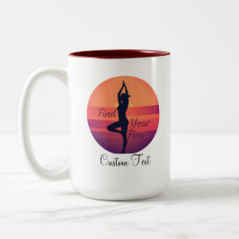 Angepasstes Finden Ihres Flow Sunset Yoga Zweifarbige Tasse