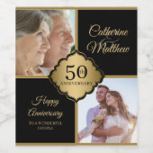 Angepasstes Foto 50 Jahre Weinetikett (Einzelnes Label)