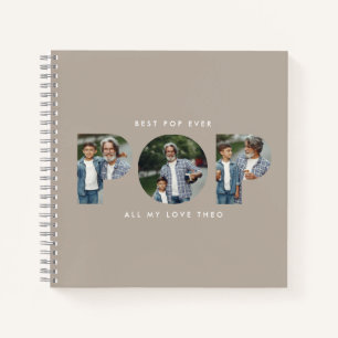Angepasstes Foto "Best Pop Ever" beige Notizblock