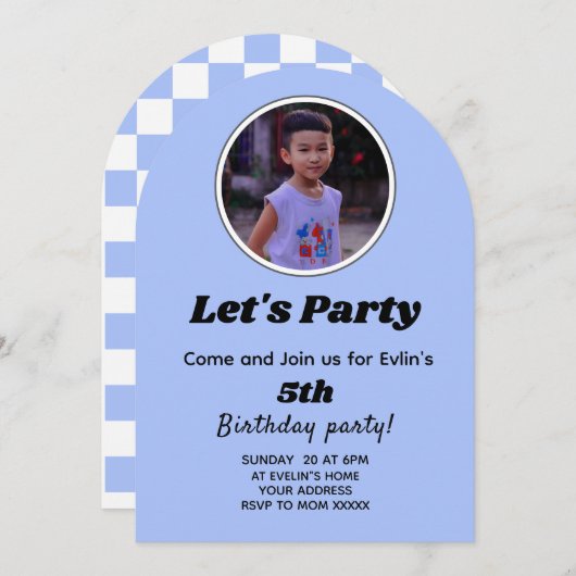 Angepasstes Foto Einladung (Vorne/Hinten)