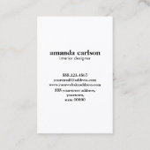 Angepasstes Foto für Architekturdesigner Visitenkarte (Rückseite)