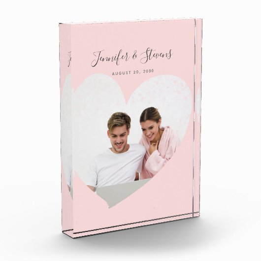 Angepasstes Foto Herzblush Pink Jubiläum (Links)