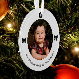 Angepasstes Foto vom ersten Weihnachten des Babys Ornament