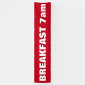 Angepasstes Frühstück Grosses, feines, rotes weiße Banner (Vertikal)