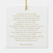 Angepasstes Gebetslied Zitat elegant zweiseitig Keramikornament (Rückseite)