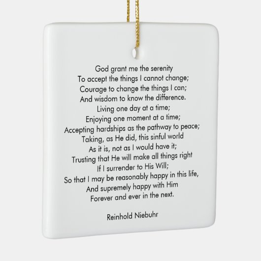 Angepasstes Gebetslied Zitat elegant zweiseitig Keramikornament (Rechts)