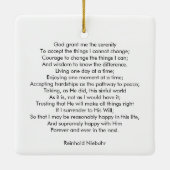 Angepasstes Gebetslied Zitat elegant zweiseitig Keramikornament (Rückseite)