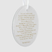 Angepasstes Gebetslied Zitat elegant zweiseitig Ornament (Vorderseite)