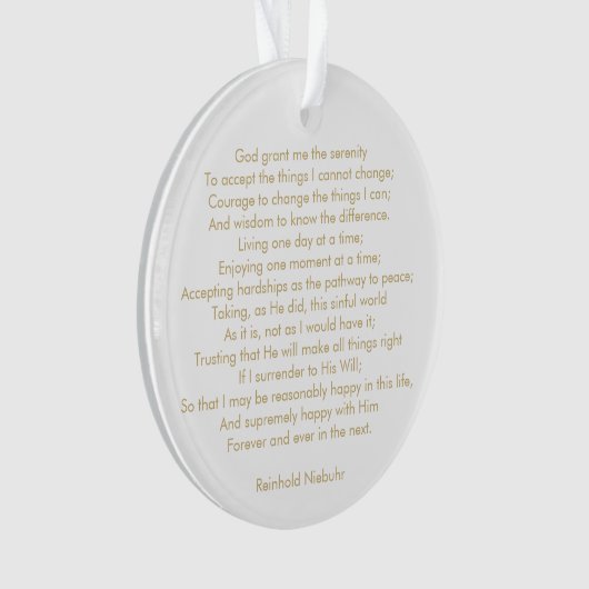 Angepasstes Gebetslied Zitat elegant zweiseitig Ornament (Vorderseite)