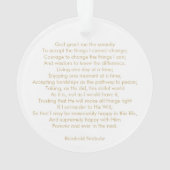 Angepasstes Gebetslied Zitat elegant zweiseitig Ornament (Rückseite)