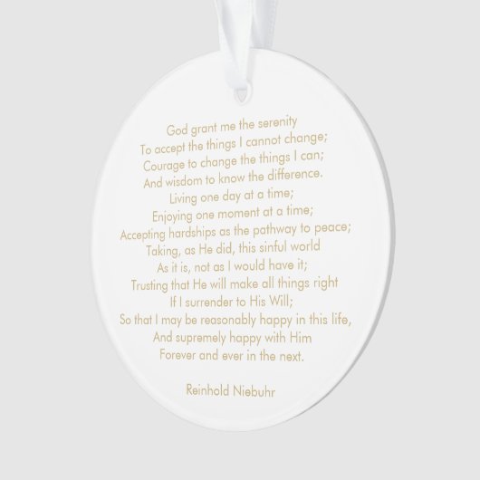 Angepasstes Gebetslied Zitat elegant zweiseitig Ornament (Vorderseite)