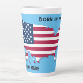 Angepasstes Geborenes Flag USA Red White Blue Milchtasse