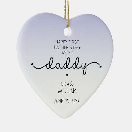 Angepasstes Geschenk des ersten Vaters NeuDaddy Ke Keramik Ornament (Rechts)