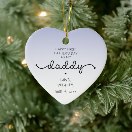 Angepasstes Geschenk des ersten Vaters NeuDaddy Ke Keramik Ornament (Baum)