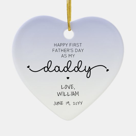 Angepasstes Geschenk des ersten Vaters NeuDaddy Ke Keramik Ornament (Vorne)