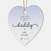 Angepasstes Geschenk des ersten Vaters NeuDaddy Ke Keramik Ornament (Links)