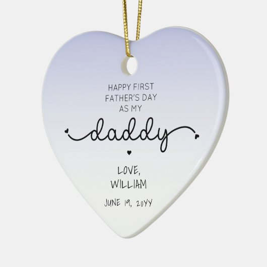 Angepasstes Geschenk des ersten Vaters NeuDaddy Ke Keramik Ornament (Links)