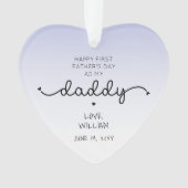 Angepasstes Geschenk des ersten Vaters NeuDaddy Ke Ornament (Vorderseite)
