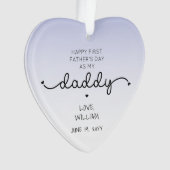 Angepasstes Geschenk des ersten Vaters NeuDaddy Ke Ornament (Vorderseite)