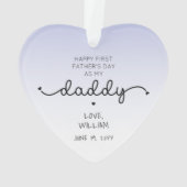 Angepasstes Geschenk des ersten Vaters NeuDaddy Ke Ornament (Rückseite)