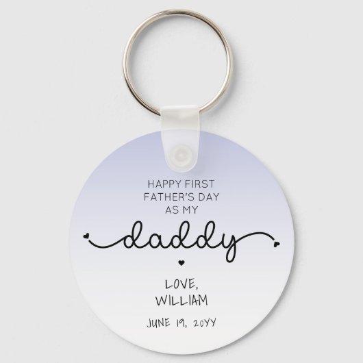 Angepasstes Geschenk des ersten Vaters NeuDaddy Ke Schlüsselanhänger (Vorderseite)