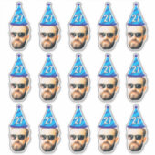 Angepasstes Gesicht 20. 30. 40. 50. 60. 70. Geburt Aufkleber (Vorderseite)