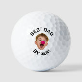 Angepasstes Gesicht Bester Vater nach Par New Dad  Golfball (Vorderseite)