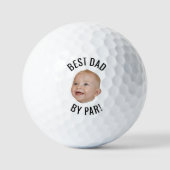 Angepasstes Gesicht Bester Vater nach Par New Dad Golfball (Vorderseite)