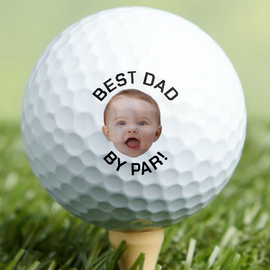 Angepasstes Gesicht Bester Vater nach Par New Dad  Golfball