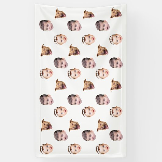 Angepasstes Gesicht, einzigartiges Familiengeschen Banner (Vertikal)